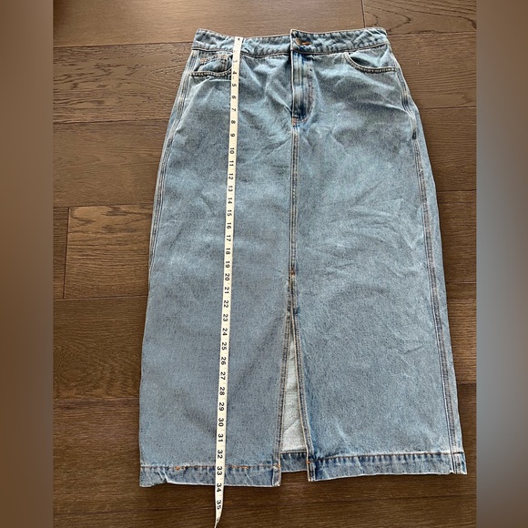 Women’s Velvet Heart Denim Skirt - Paulina midi skirt , large - Picture 2 of 10